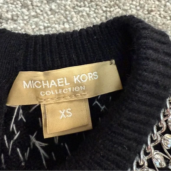 Michael Kors Collection - Stunning Beaded Chainlink Cashmere Sweater - size XS - Picture 4 of 12